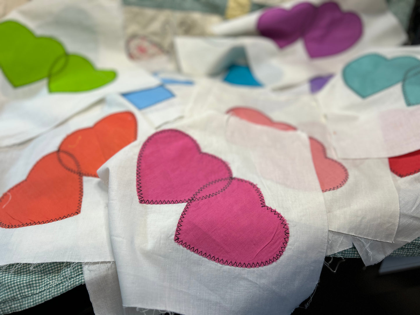 3 Double Heart Squares