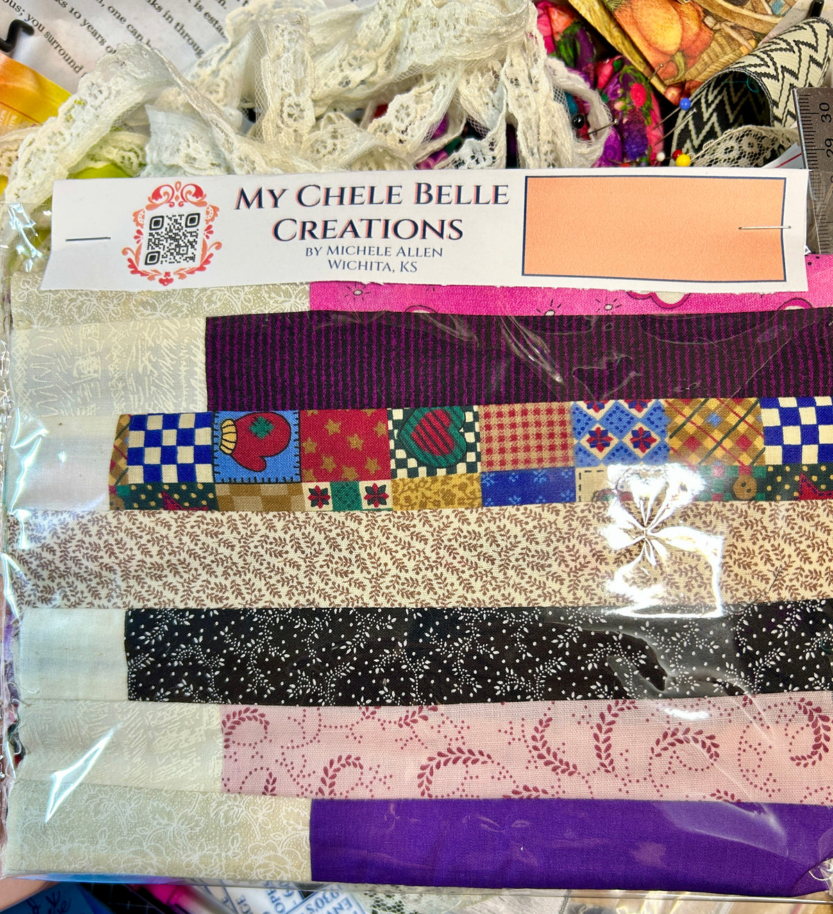 8 1/2 x 15" Log Cabin Quilt Squares
