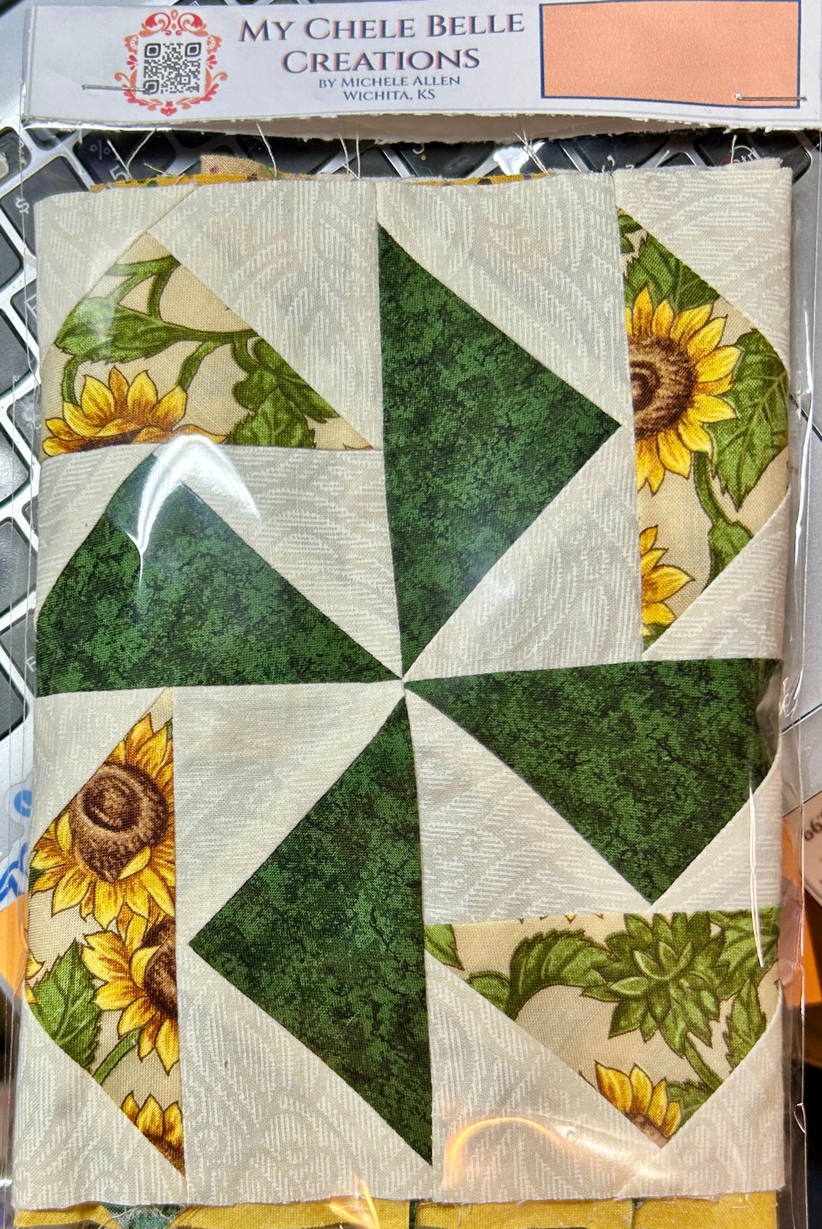7 - 7" pinwheel quilt squares
