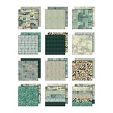 Tim Holtz 8 x 8 scrapbook paper - Teal