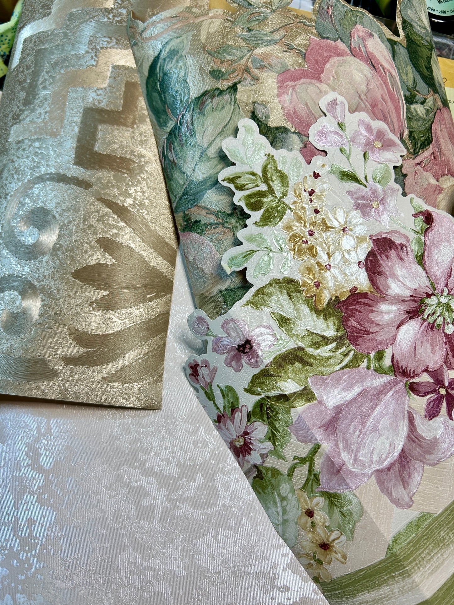 Vintage Wallpaper Pack with Floral Borders