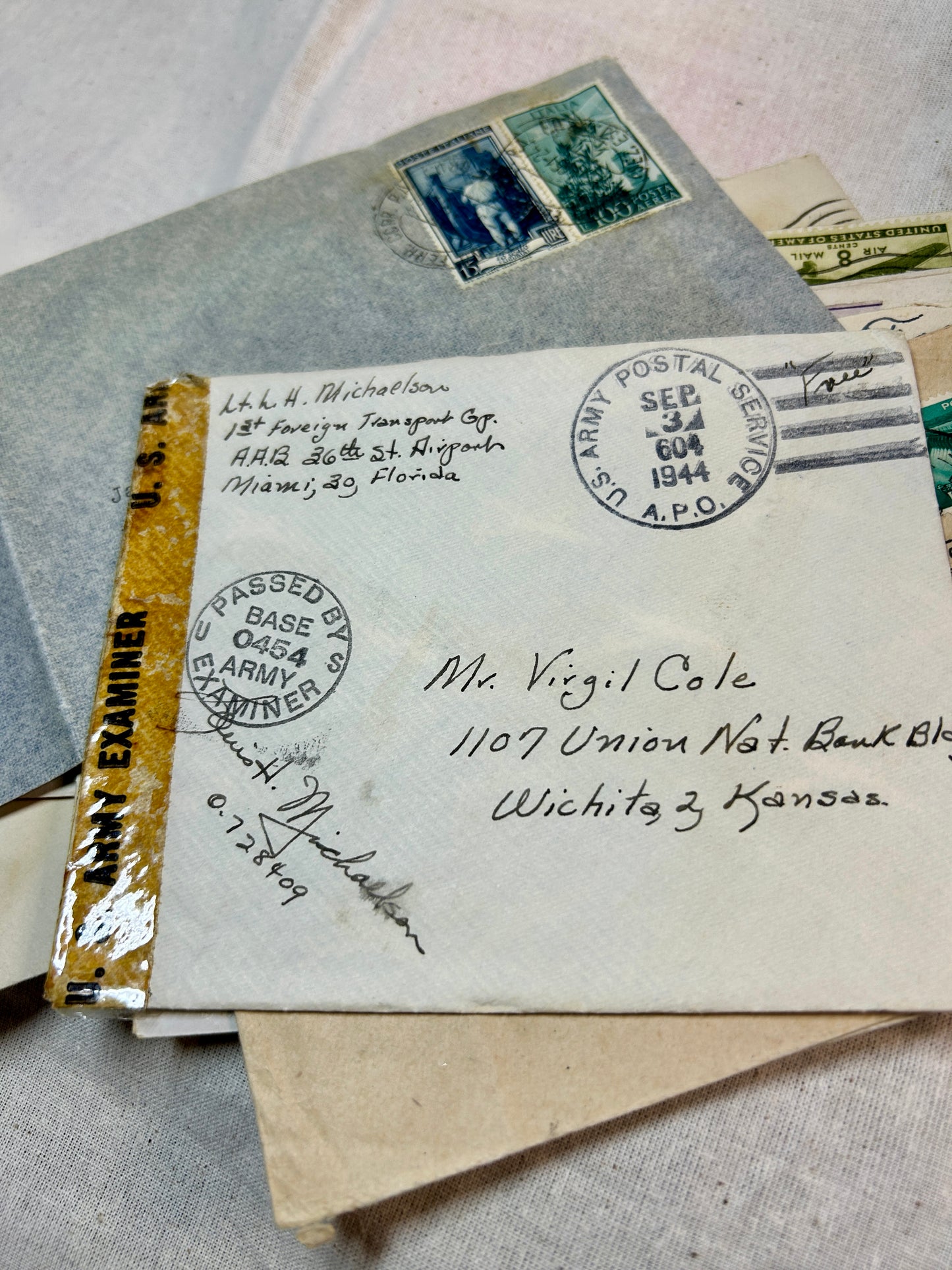 10 vintage posted envelopes - 1930's - 60's
