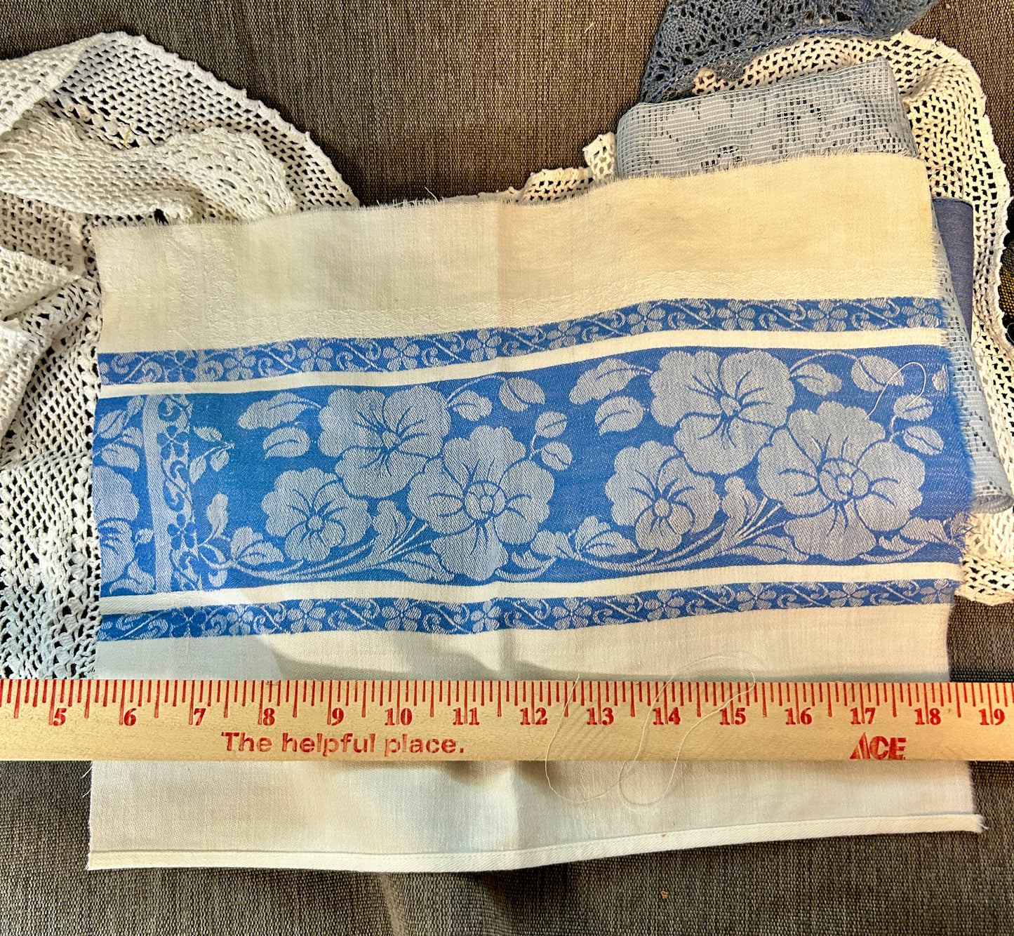 Blue Fabric Bundle w/ trims and buttons
