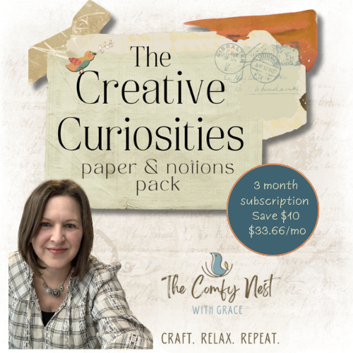 The Creative Curiosities Paper & Notions Pack 3 Month - The Comfy Nest with Grace