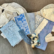 Blue Fabric Bundle w/ trims and buttons