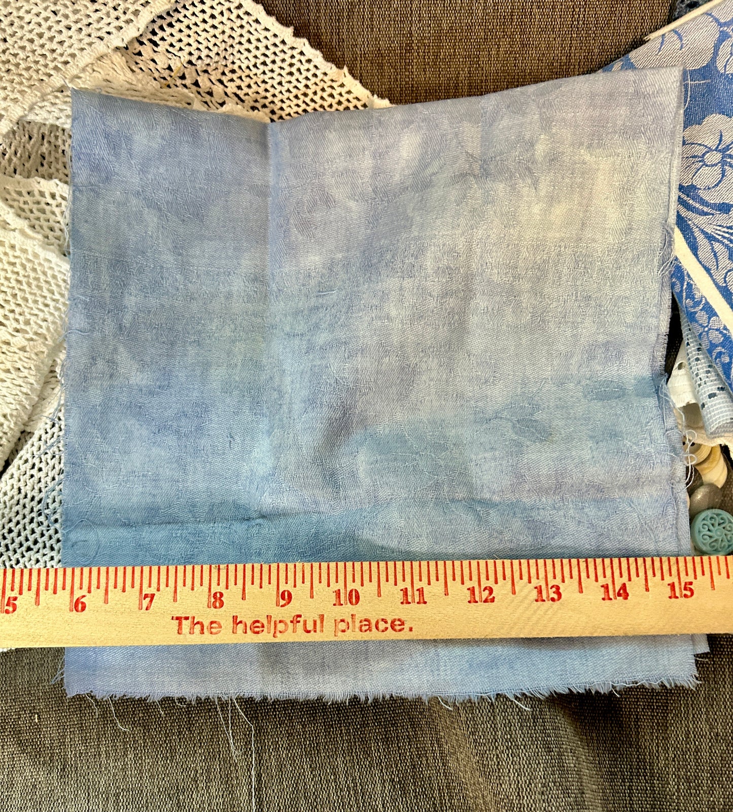 Blue Fabric Bundle w/ trims and buttons
