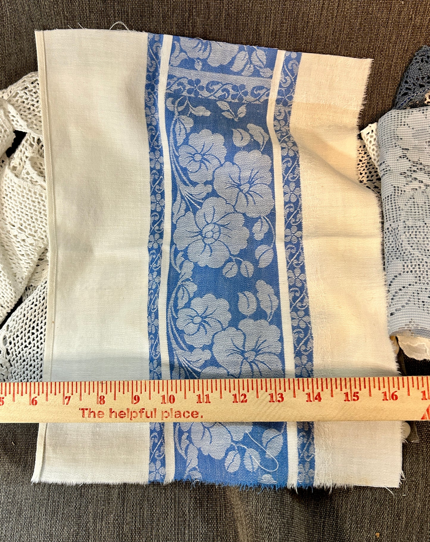 Blue Fabric Bundle w/ trims and buttons