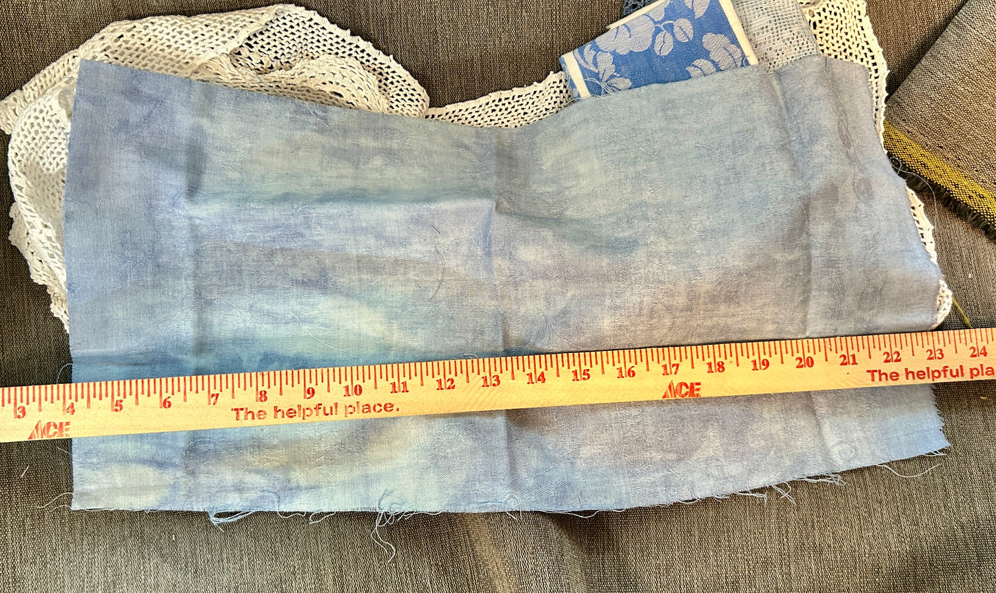 Blue Fabric Bundle w/ trims and buttons
