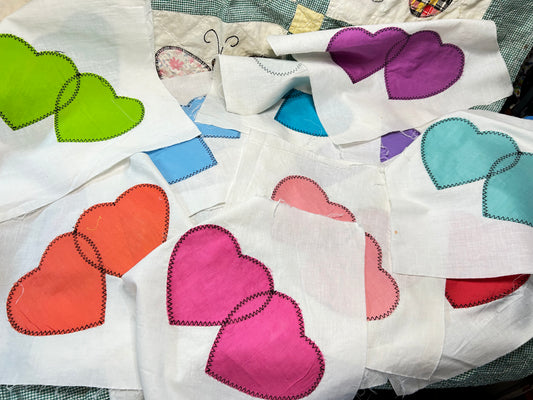3 Double Heart Squares