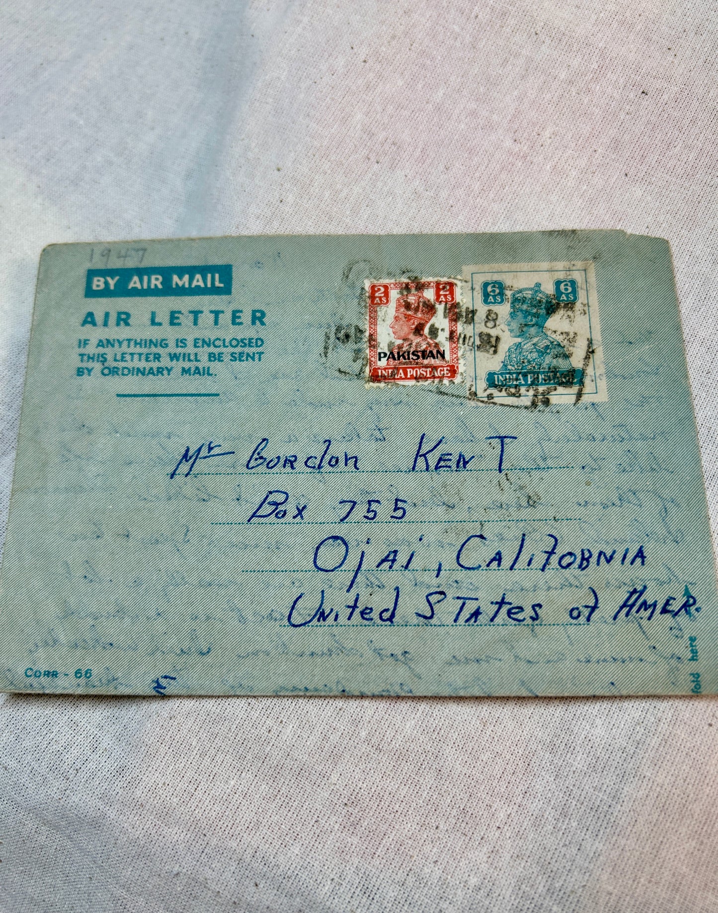 10 vintage posted envelopes - 1930's - 60's