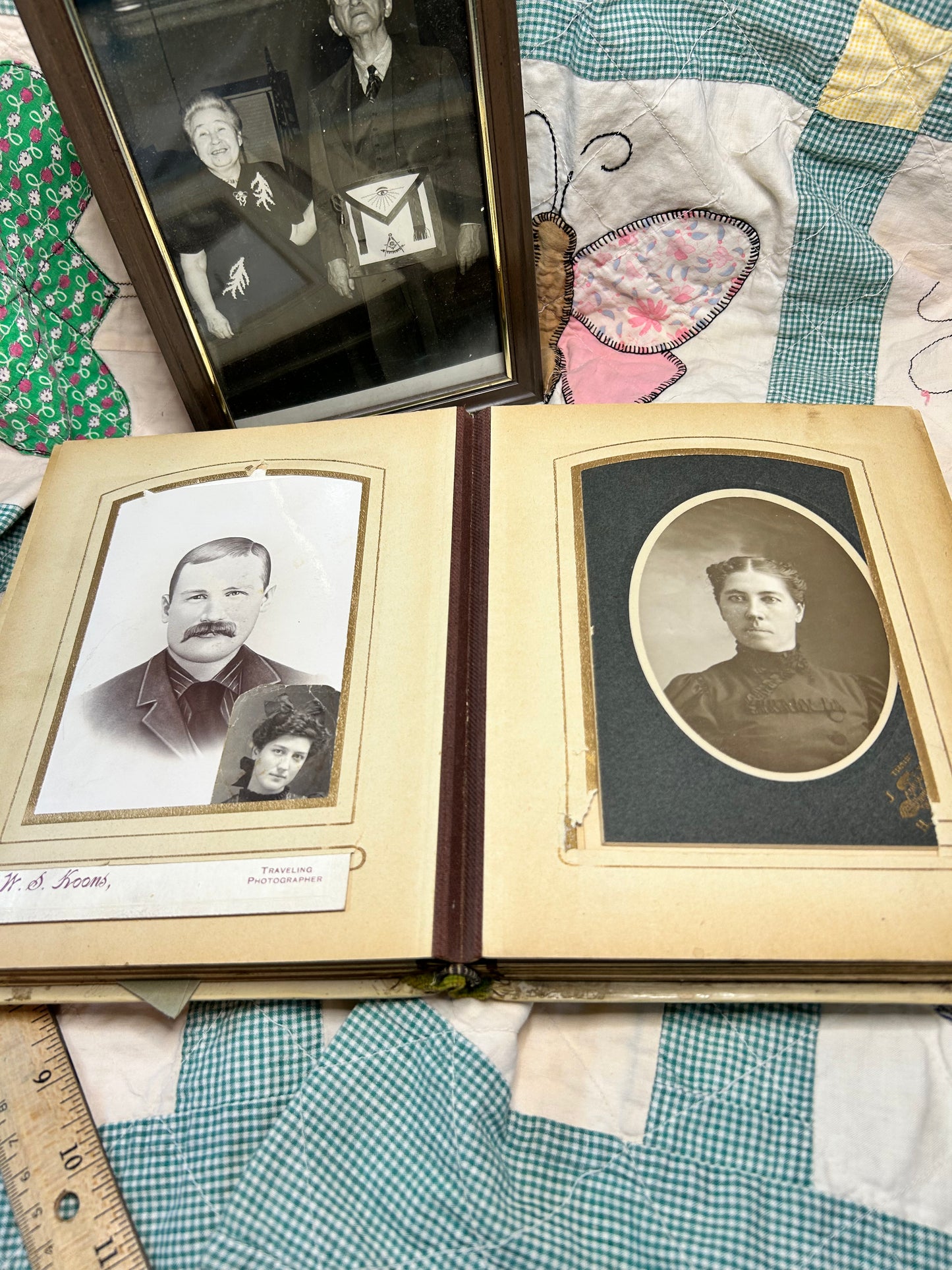 Photo Album - 1800’s w/ cabinet cards & negatives