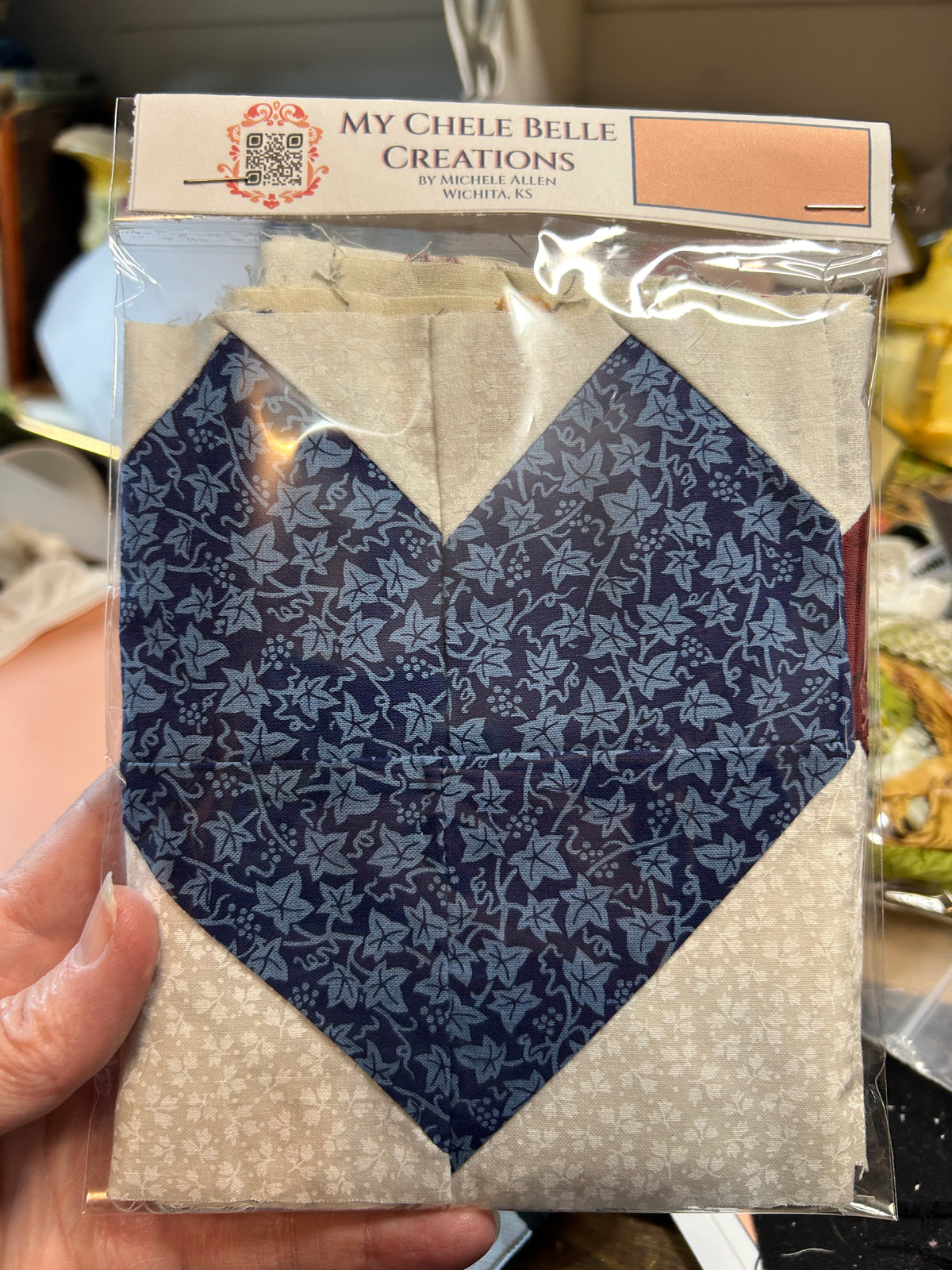 11 - 6" Heart  quilt squares