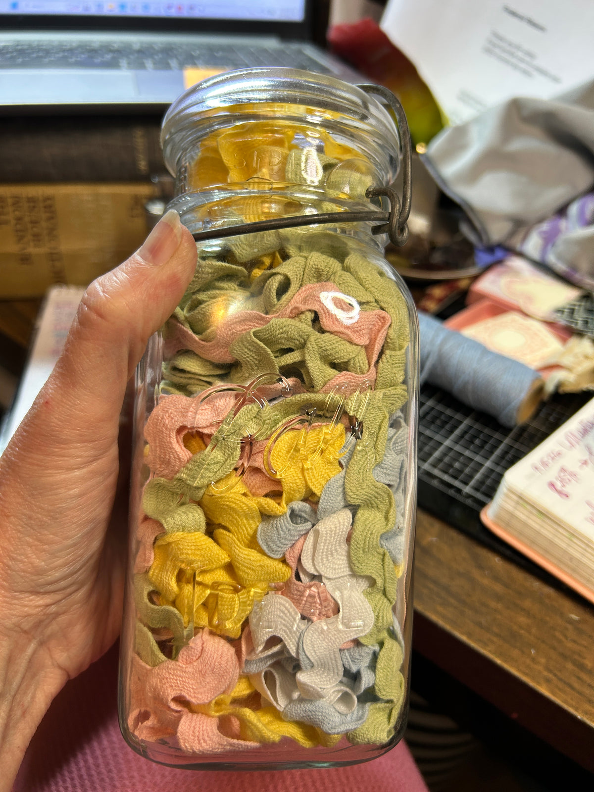Vintage Bell Jar of Ric Rac