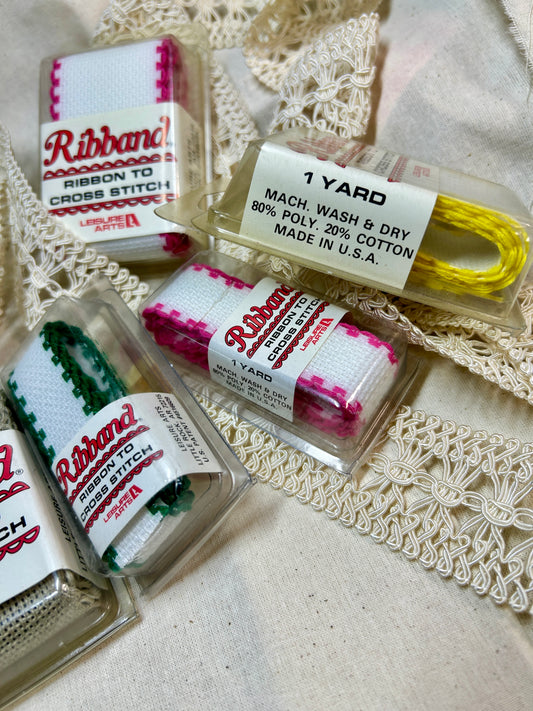 Vintage Ribband Cross Stitch Ribbon