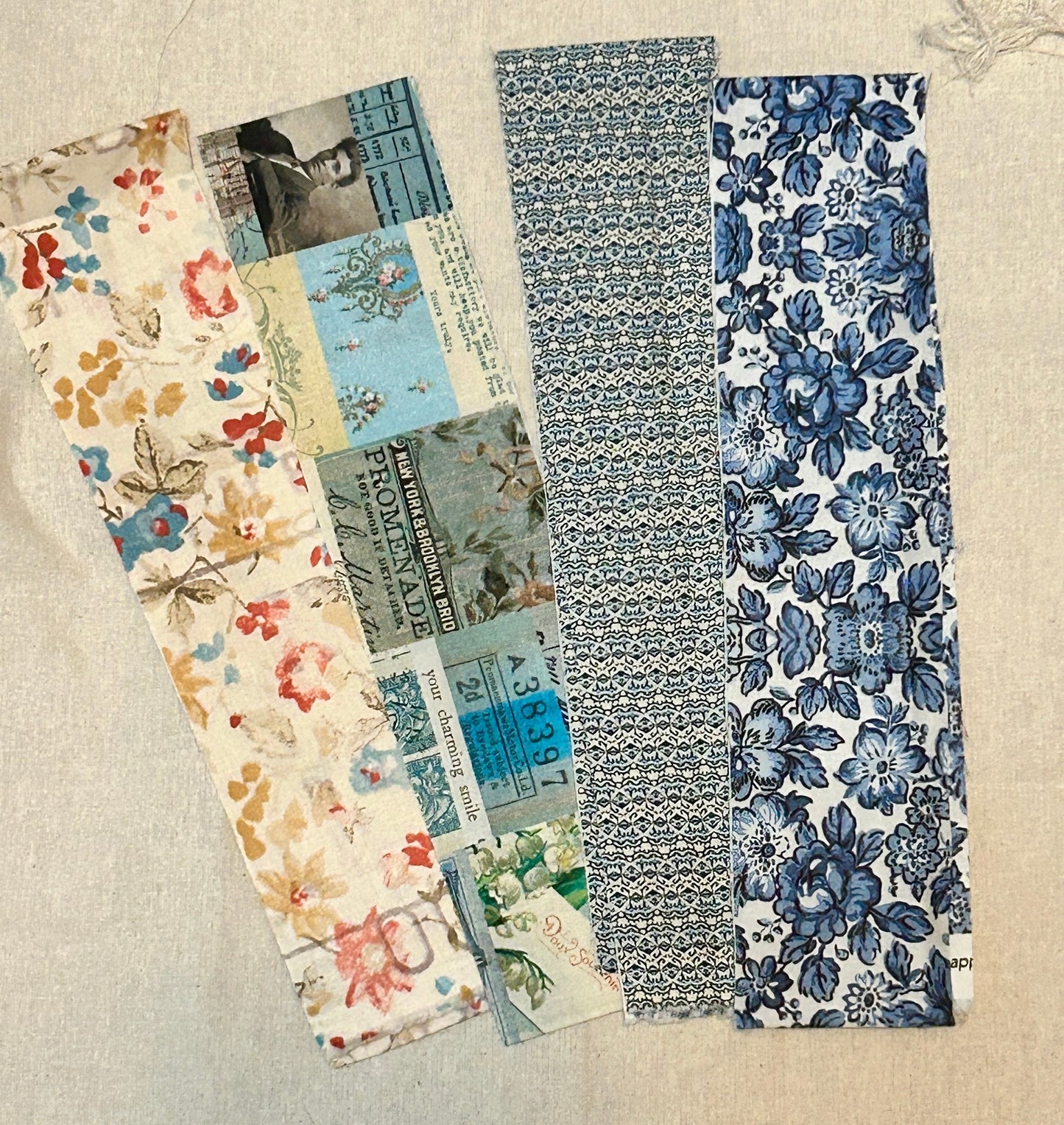 Tim Holtz Fabric Sampler - Blue