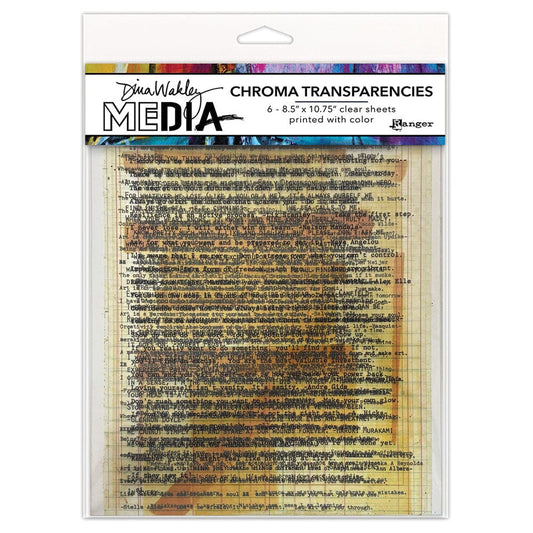 Dina Wakley Media Transparencies - Typed Quotes