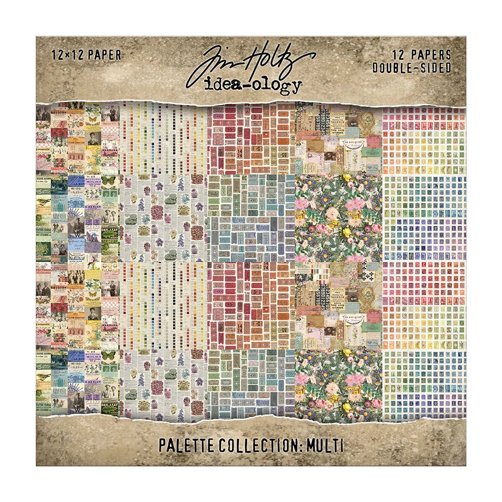 Tim Holtz 8 x 8 scrapbook paper - MULTI