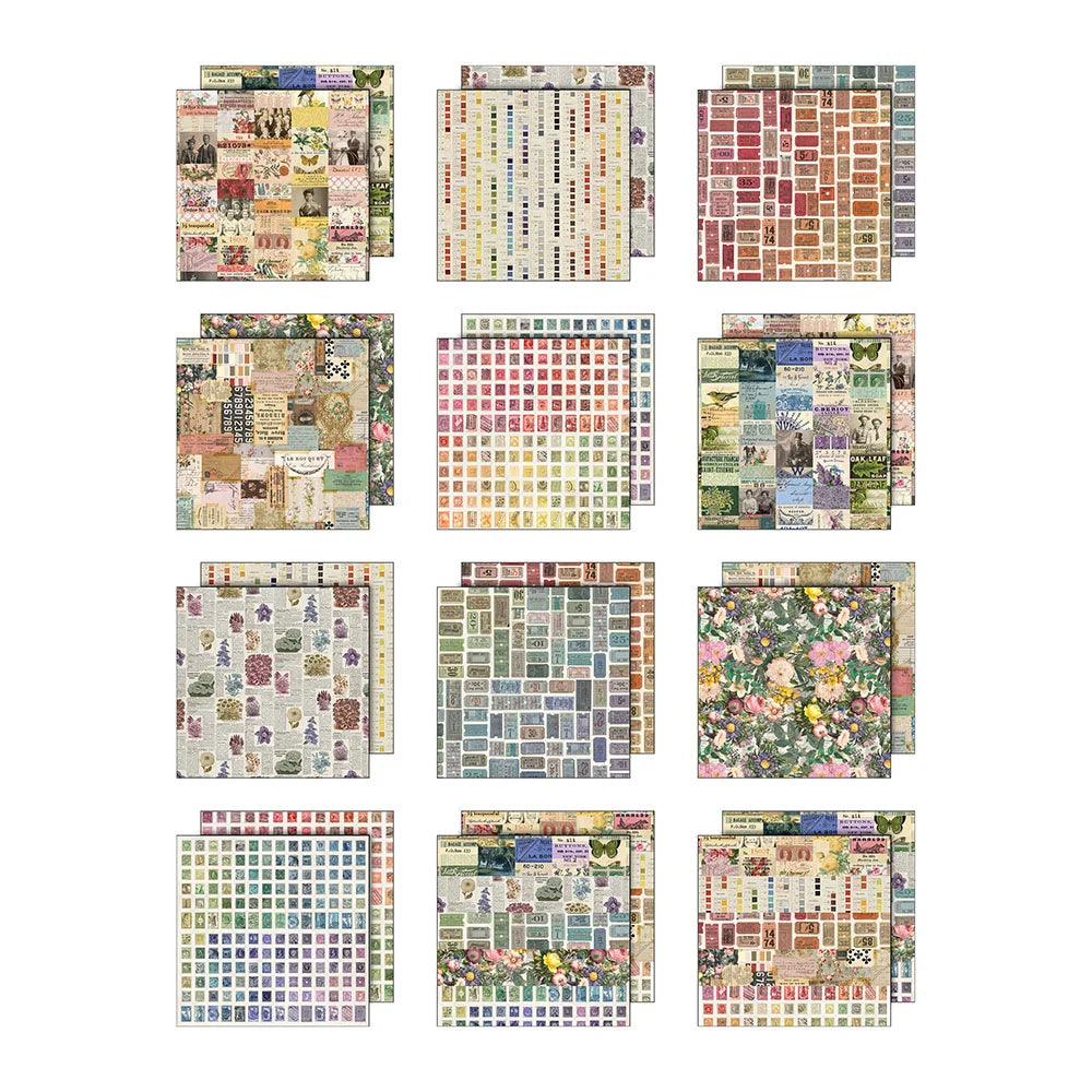 Tim Holtz 8 x 8 scrapbook paper - MULTI
