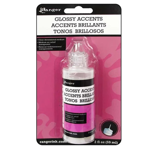 Ranger Ink - Glossy Accents - Clear Dimensional Embellishment - 2 oz