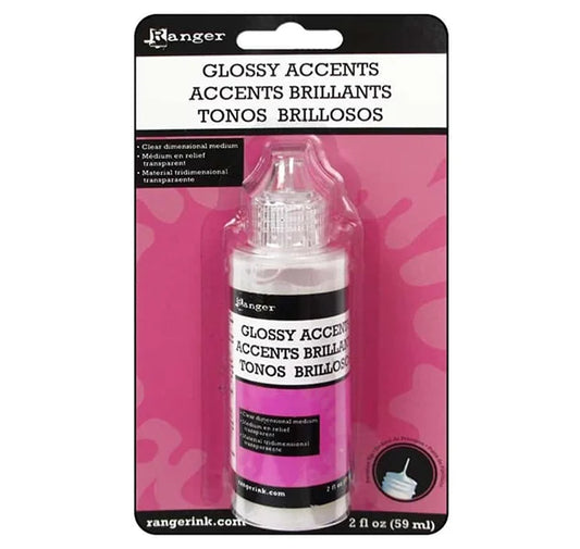 Ranger Ink - Glossy Accents - Clear Dimensional Embellishment - 2 oz