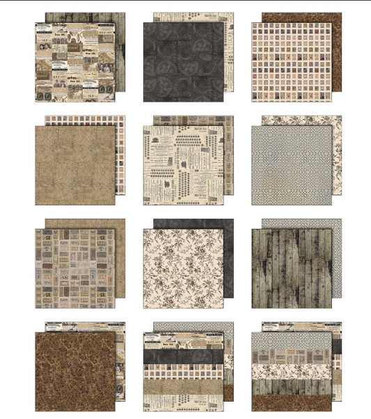 Tim Holtz Paper Palette Collection - Neutral 12 X 12