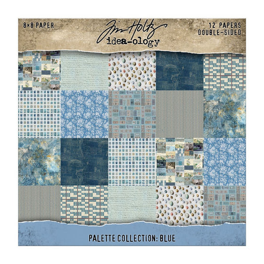 Tim Holtz 8 x 8 scrapbook paper - Blue
