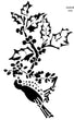 Bird and Holly Stencil