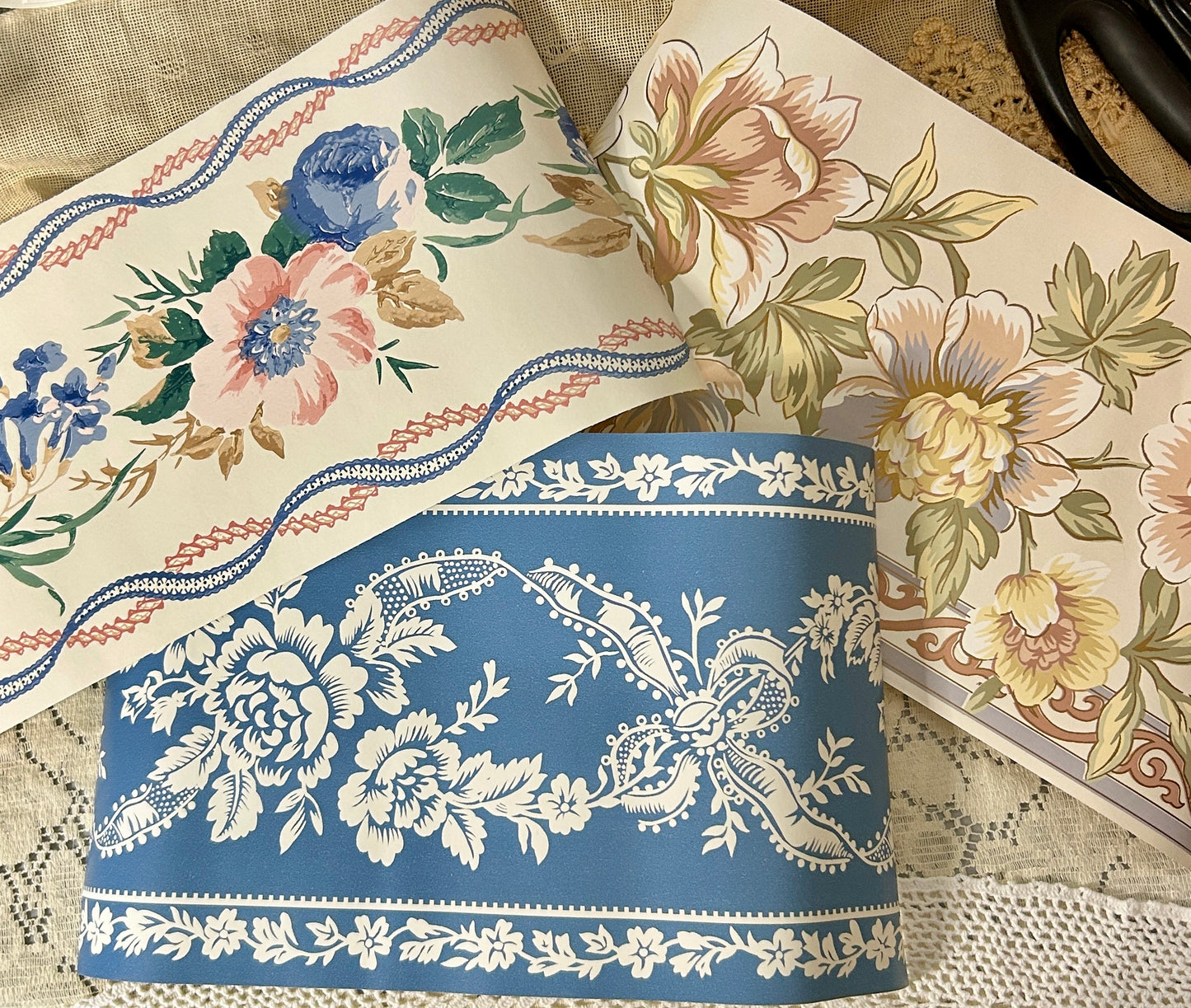 Vintage Wallpaper Pack -  6 Floral Borders