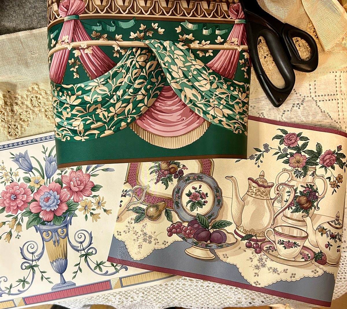 Vintage Wallpaper Pack -  6 Floral Borders