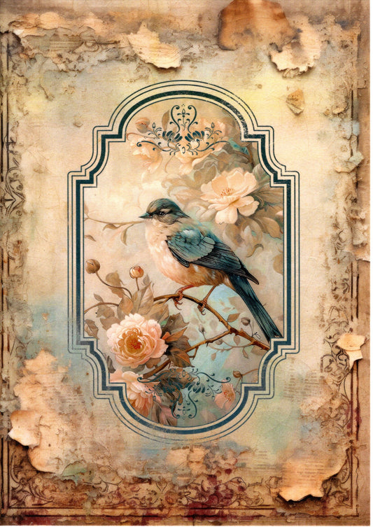 Vintage Birds Collection Rice Paper Pack