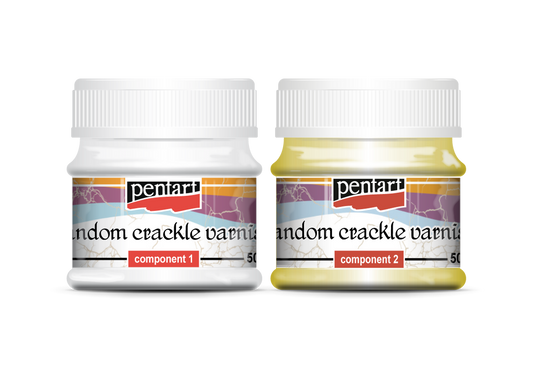 Random crackle varnish, 2 components, 50 ml set