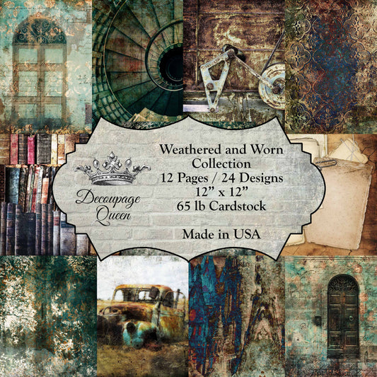 Weathered and Worn Scrapbook set 12 X 12 - ON SALE